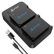 Artman NP-W126 NP-W126S Battery 2-Pack and USB Dual Charger Compatible with Fujifilm X-T1 X-T2 X-T3 