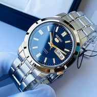 SEIKO 5 Automatic รุ่น SNKK11K1 นาฬิกาผู้ชายสายแสตนเลส /หน้าปัดสีน้ำเงิน เข็มทอง -ของแท้ 100% รับประกันสินค้า 1 ปีเต็ม