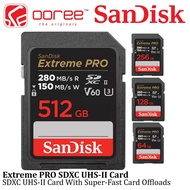 SANDISK EXTREME PRO SDXC UHS-II SD CARD 64GB / 128GB / 256GB / 512GB WITH UP TO 280MB/S / SUPER RELI