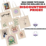 DISCOUNTED WHOLESALE PRICE BULK ORDER KATSA TOTE BAG (CUSTOMIZE OR CHOOSE OUR ASSORTED DESIGNS)