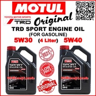 MOTUL TRD SPORT ENGINE OIL (4L) 5W-30 &amp; 5W40 (FOR GASOLINE)