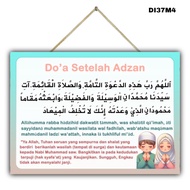 GANTUNGAN Wall decoration Poster PRAYER AFTER ADZAN prayer hanger adzan education learning children 