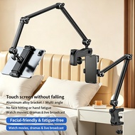 Universal Lazy Phone Tablet Stand, Foldable Cantilever Bed Holder, 360° Adjustable Clamp Mount for P