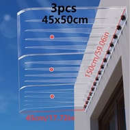 Durable New Upgrade Awning Invisible Canopy Eaves Balcony Patio Cover Rain Strong Support