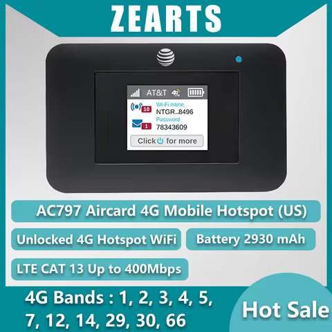 NETGEAR AC797 AirCard Mobile Hotspot 4G LTE with SIM Card Slot Dual Band WiFi 5GHz Wireless Internet