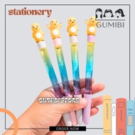 DINO NAILONG CHARACTER GLITTER AIR PEN YELLOW GEL PEN LUXURY PREMIUM SCHOOL STATIONERY GUMIBI STORE