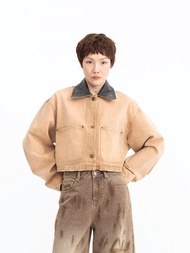 Pania Denim Crop Jacket in Acid wash copper แพนญาเสื้อแจ็คเก็ตทรงครอปสีคอปเปอร์