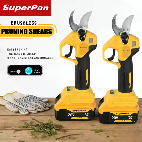 SuperPan Battery Pruner 20V DC 6.0AH Li-ion Brushless 45mm 4 Gears SK5 Blade Garden Bonsai For Dewal