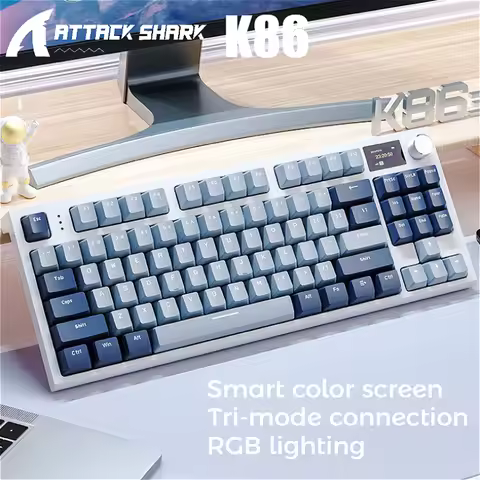 ATTACK SHARK K86 Customized Mechanical Keyboard Bluetooth/Wireless TFT Screen Display Hot-swap RGB M