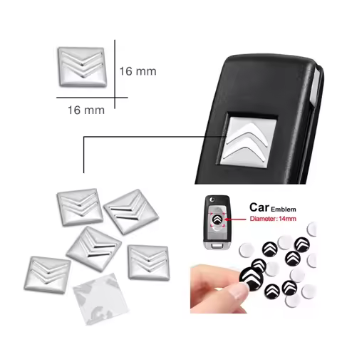 16MM Remote car key aluminum badge decorative sticker For Citroen C4 C3 C5 DS3 DS5 DS4 Berlingo Jump