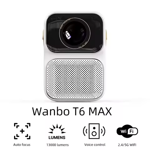 Wanbo T6 Max Projector 1080P Full HD Projectors 650ANSI Auto Focus 2+16GB Support 4K Home Theater Be