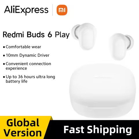 World Premiere Xiaomi Redmi buds 6 Play Bluetooth 5.4 TWS Earphone Earbuds 10mm Dynamic Driver AI no