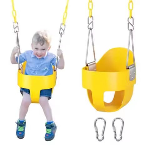 Toddler Swing - High Back Full Bucket Seat for Ages 1-3 330lb Ccity Baby Infant Swing Outdoor with S