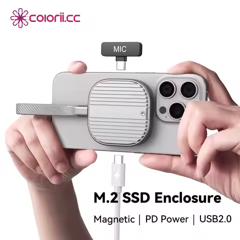 Colorii Magnetic M.2 2230 NVMe SSD Enclosure Magsafe SSD Case USB C 3.2 Gen2 to NVMe PCI-E for iPhon