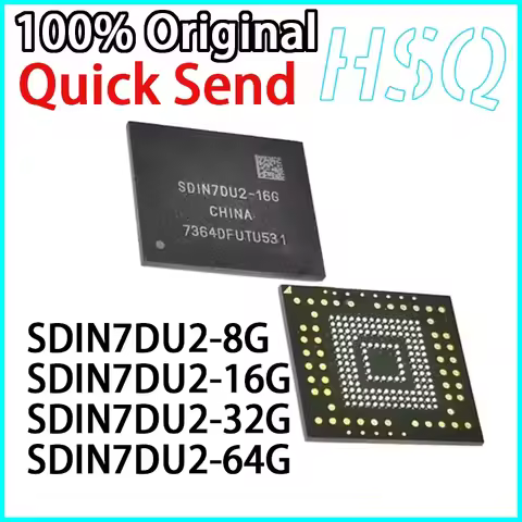 1PCS SDIN7DU2-8G SDIN7DU2 16G 32G 64G New BGA153 Ball EMMC 4.41 Font Storage Chip in Stock