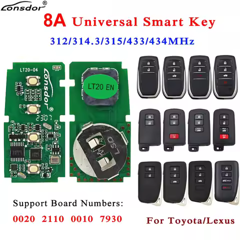 Lonsdor LT20-4 8A Universal Smart Key for Toyota Lexus for K518 K518ISE and KH100+