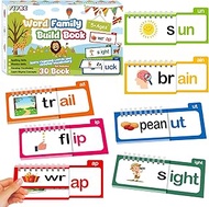 Word Family Build Book, 30 Read and Rhyme Flip Activity Book, ABC Vocabulary Flash Cards CVC Words R