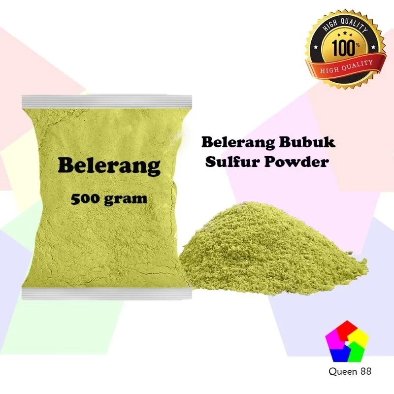 Belerang Bubuk Halus 500gram / Powder Sulfur Murni / Belerang Sulfur 99.8% Murni / Belerang Murni Mu