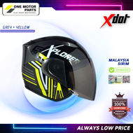 XDOT Helmet Xplorer G518b Open Face Tinted Visor Topi Keledar ORIGINAL XDOT Colorful Stripe Motorcyc