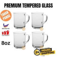 【Fun cup】 5STAR TOP POINT 8oz Tempered Glass Mug Cawan Teh Tarik Mamak Z2108(TP) Kaca Terbaja Kopi K