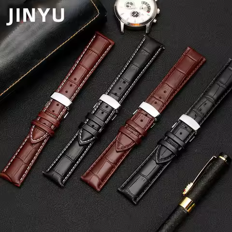 20mm 22mm Genuine Leather Watchband Casio BEM-501 506 307 EDIFICE Series EFB-530 MTP-1303 Watch Band