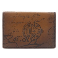 Berluti Imbuia Scritto 皮革卡包，書法設計，小牛皮，棕色，翻蓋，男士 [二手]