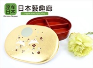 宮本 - 日本製 29.5x21cm 橢圓型金箔手工漆器兔子新年糖果盒 / 全盒《日本藝趣廊》(平行進口)