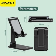 Awei X27 Portable Foldable Phone Holder Smart mobiles Tablet Telescopic Desktop Stand Non-slip Holde