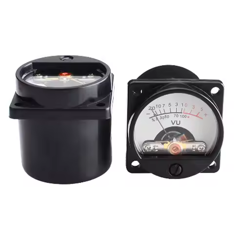 500UA Panel VU Meter Warm Back Light Recording VU Panel Meter Audio Level Amp Meter