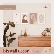 Bts Wall Decor kpop poster fanart art print aesthetic minimalist boho nordic Room Decoration Decoration