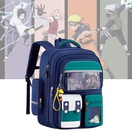 NARUTO ANIME Canvas Children's School Bag 20x30x44cm Multicolor For Boys PAUD TK SD with laptop slot