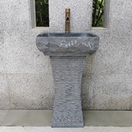 Outdoor Outdoor Stone Washbasin One Courtyard Stone Column Type Sink Bathroom Washbasin Outdoor Sink
