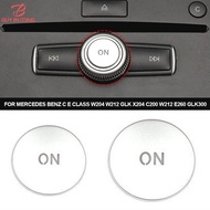 BC Car Console CD Panel Multimedia Switch Buttons Sequins Volume Button Cover For Mercedes Benz C E Class W204 W212 GLK X204 C200 W212 E260 GLK300