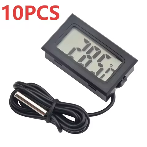 FY-10 1M Mini Digital LCD Display Embedded with Probe Fridge Freezer Thermometer Sensor Thermometer 