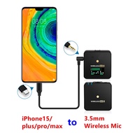 3.5mm TRS to Type-C Adapter Cable for iPhone 15 16 Plus Pro Max & DJI Mic BOYA Sony Rode Wireless Go