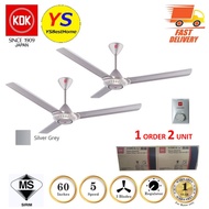 KDK K15WO-SL Regulator Ceiling Fan 60'' (Silver)