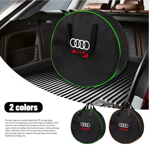 Large Capacity Storage Bag Car Charger Round Storage Bags Tool Carry Bag for Audi Sline A3 8P 8L 8V 