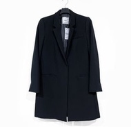 (全新) MANGO專櫃女裝-黑色蘇格大衣外套 L號