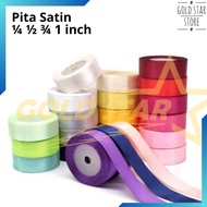2cm Satin Ribbon 2.5cm Satin Ribbon Gift Ribbon Satin Fabric Parcel 1/ 2 inch Souvenir Ribbon 1/ 4 i