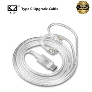 KZ Type C Earphones Cable Silver Plated C Pin Earphone Upgrade Cable For EDX PRO Castor ZS10 PRO X