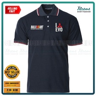 GN Polo T Shirt Sulam Evo Ralliart Mitsubishi Evolution 7 8 9 X Turbo 4G63 Fashion Baju Lelaki Tee C