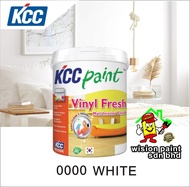 0000 WHITE  1L / 5L /15L  KCC PAINT ( Vinyl Fresh ) - INTERIOR PAINT /   Cat Rumah Dalam