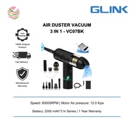 GLINK 3-in-1 Cordless Air Duster & Vacuum Cleaner – Handheld Blower & Dust Remover (VC07BK)