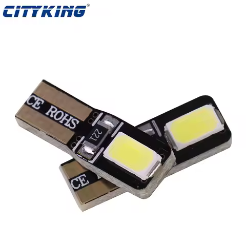 10pcs Auto Led T5 2721 W3W W2 4.6d 5730 SMD Wedge Instrument Indicator Lamp Speedometer Gauge Cluste