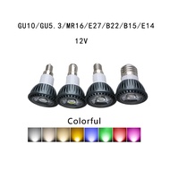 Spot Light 5W LED Lightlamp GU10 MR16 GU5.3 E27 B22 B15 LED Bulb Plastic Aluminum Lighting Black Gra