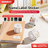 NIIMBOT B1/B1Pro/B21/B21Pro/B2Pro/B3S/B31/B4 Name Label Paper Waterproof Hand Account, Food Sticker