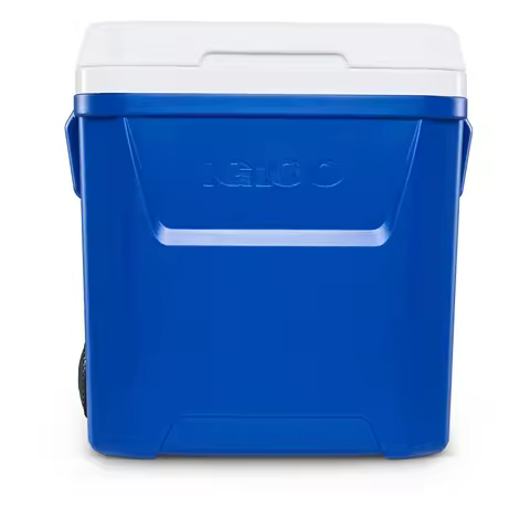 60 QT Laguna Ice Chest Cooler with Wheels, Blue Igloo 60 QT Laguna Ice Chest Cooler with Wheels, Blu