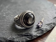 金運石 - 紫蘇輝石 S 925 銀戒