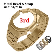 Stainless Steel Watch Strap and Case for Casio G-Shock GA2100 GA2110 3rd Generations Metal Rubber Ba