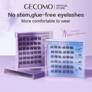 GECOMO No Stem Glue-free Eyelashes,Semi-liquid Adhesive Strip,Natrual Charming Eyes Eyelash